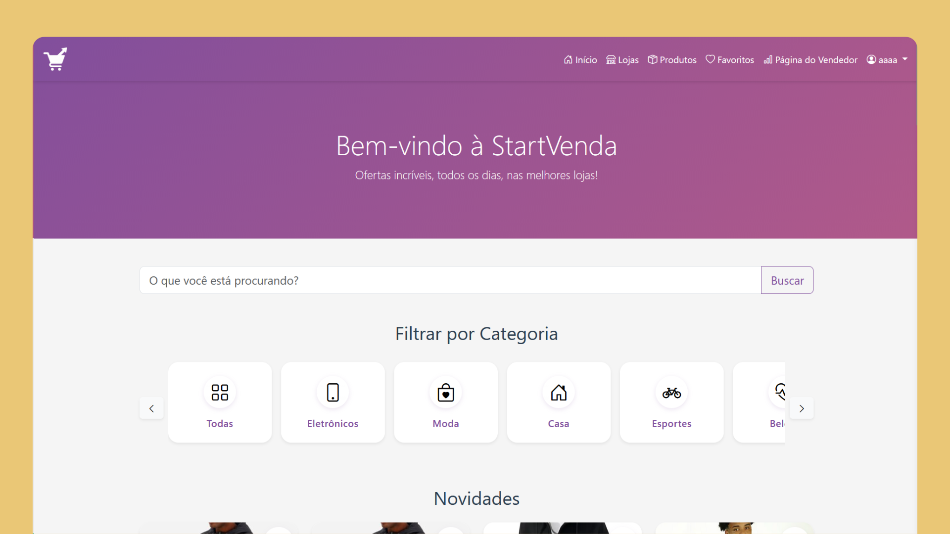 Start Vendas - E-commerce